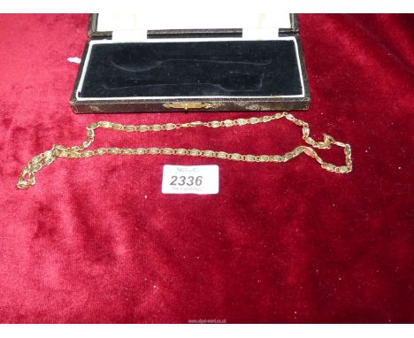 An 18kt gold plated chain necklace.