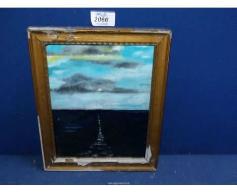 A small framed Oil on canvas of seascape, signed G. Evans 1936, frame a/f.