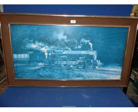 A large Print on board "The Night King" by Terence Cuneo, 42 1/2" x 24 1/4".