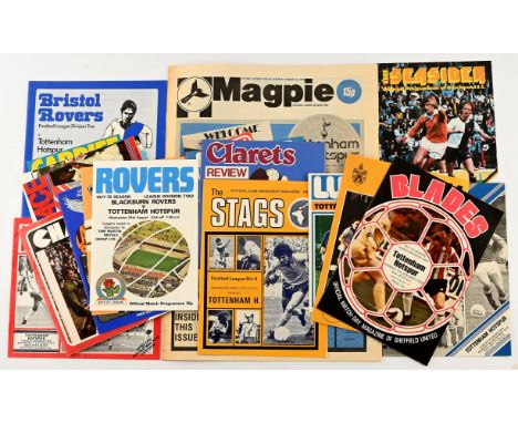 Collection of Tottenham Hotspur away programs for the season, 1977/78, approximately 20.  