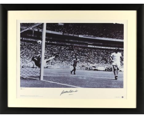 Two Signed England Football Photographs - Geoff Hurst completes his hat-trick, Cup Kings Series World Cup Final Wembley 1966,