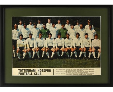 Tottenham Hotspur 1969-1970 Team Signed Photo - Autographs to include John Pratt, Joe Kinnear, Jimmy Pearce, Terry Naylor, Da