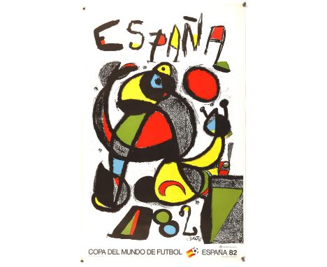 Original World Cup Joan Miro 1982 Spain Poster - rolled Approx. 38x24 inches. 