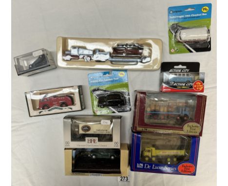 Ten boxed/packaged die cast including Corgi, Exclusive First Editions etc.,