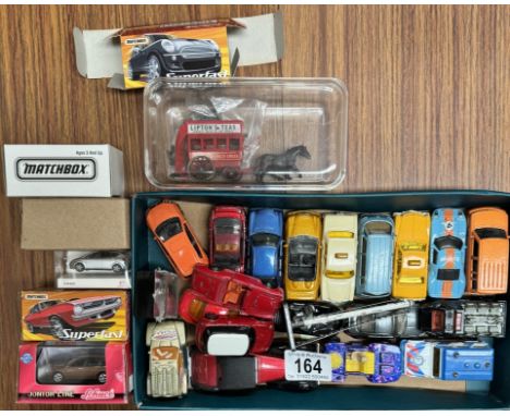 A tray of unboxed diecast including Matchbox, Lone-Star etc