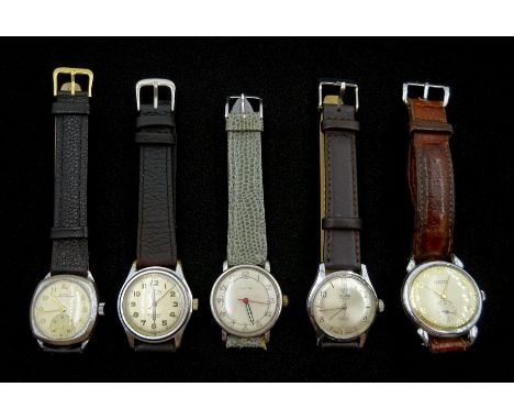 Five manual wind wristwatches including Marvin, Le Duc, Yeoman, Delbana and Ollivant &amp; BotsfordCondition Report:All movem