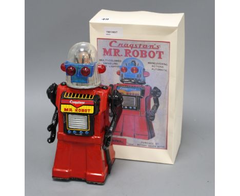 Yonezawa (Japan) for Cragston battery-operated Mr Robot, red colourway (replacement box) Condition: Good condition