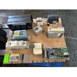 (F) Pallet of Misc. Drives; Yaskawa, ABB ACS850, Cutler-Hammer, Bonfiglioli, Mitsubishi, Contactors,
