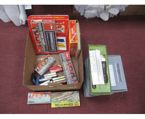 Collectors Plates, Lima trains, Meccano, recorder, cassettes:- One Box.