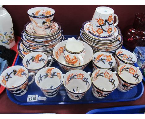 Coalport Early XX Century Floral Tea Service, of thirty six pieces in the Imari pattern.