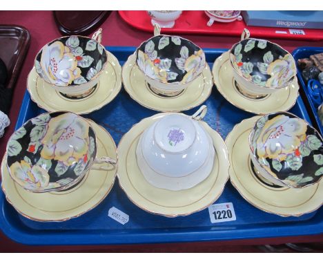 Paragon Dogwood Magnolia 7658, six tea cups and six saucers.