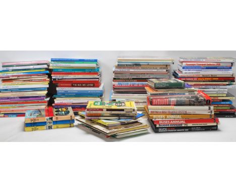 A large collection of vintage bus - transport related, interest books (2x plastic boxes) to include Major Bus Operators, Lond