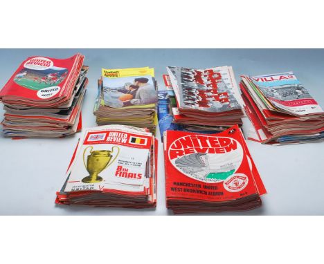 A large collection of vintage football programmes from the 1960s &amp; 1970s mostly relating to Manchester United to include 