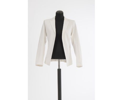 BlazerJil Sander, Hamburg Baumwolle, weiß, ungefüttert. Gr. 38.