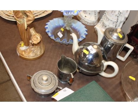 A four piece chromium plated Art Deco tea service 