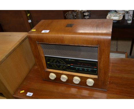 A Bush walnut cased vintage radio