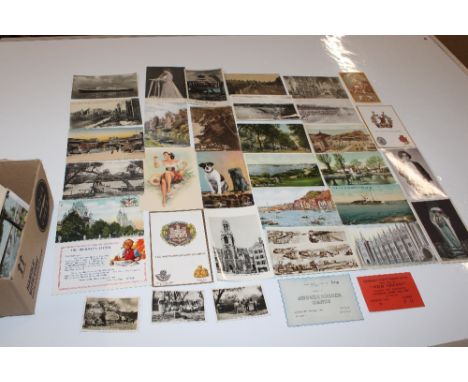 A box of assorted post-cards 