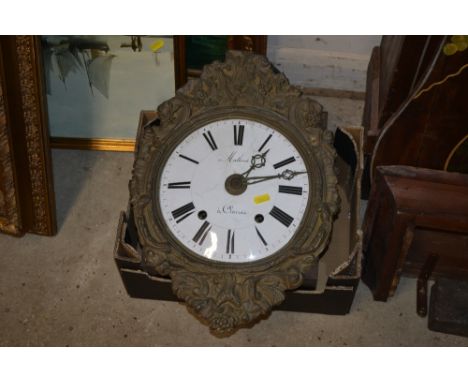 A French longcase clock in painted pine case  AF