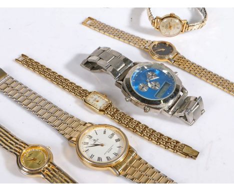 Six gentlemen's and ladies quartz wristwatches, to include Pulsar, Lorus, Louis Yitez, Rotary, Montine (6)