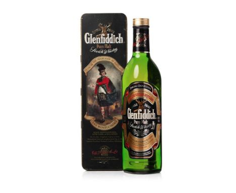 A Bottle of Glenfiddich Special Old Reserve Single Malt Scotch Whisky, The Clans of the Highlands of Scotland Series in Prese