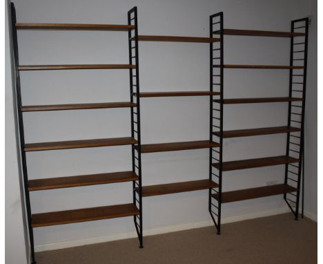 Ladderax, mid century modular shelving system. Designed by Robert Heal for Staples of Cricklewood. Mid-Century modern design,
