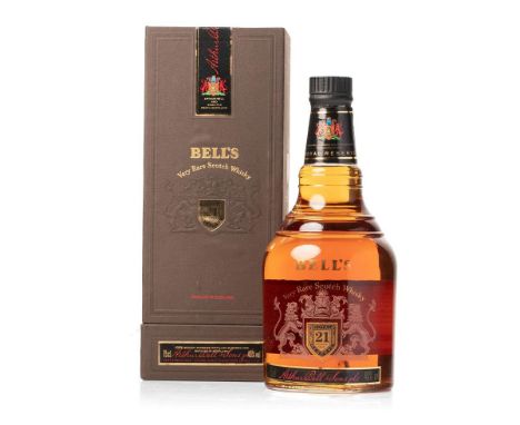 A good bottle of Bell's Very Rare Scotch Whisky Royal Reserve 21 years old in original presentation box.  the unopened 75cl b