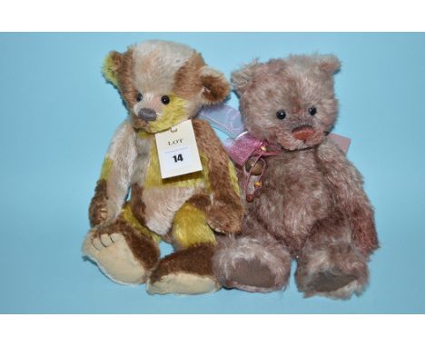 Charlie Bears: Isabelle Collection, Patch limited edition no. 60/250; and Isabelle Collection, Squiggle, limited edition no. 
