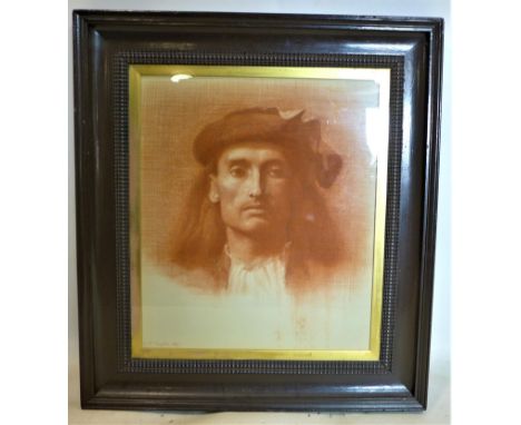 Edward Robert Hughes R.W.S. (1851-1914), portrait of a man, sanguine chalk, signed and dated 1895, 50 x 43cm 