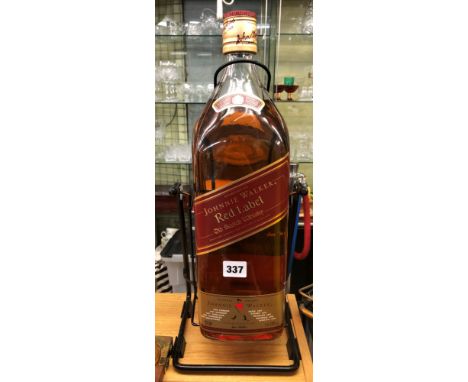 BOXED JOHNNIE WALKER RED LABEL OLD SCOTCH WHISKY 4.5L WITH POURING STAND