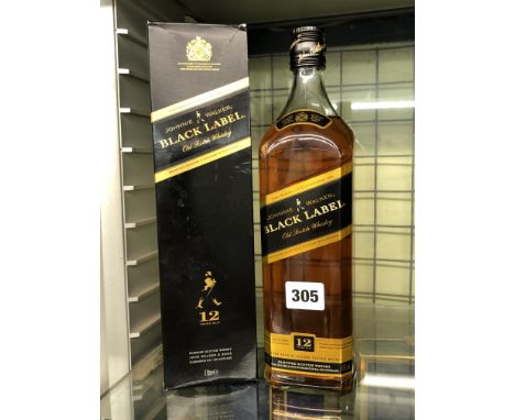 JOHNNIE WALKER BLACK LABEL SCOTCH WHISKY 12 YEARS OLD 1 LITRE