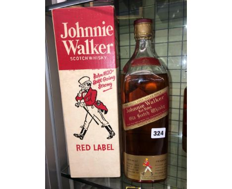 BOXED JOHNNIE WALKER RED LABEL OLD SCOTCH WHISKY 2L