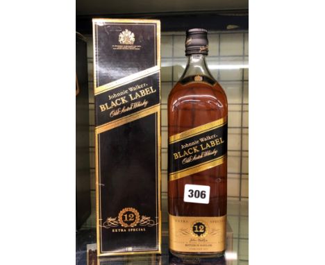 JOHNNIE WALKER BLACK LABEL SCOTCH WHISKY 12 YEARS OLD 1 LITRE EXTRA SPECIAL