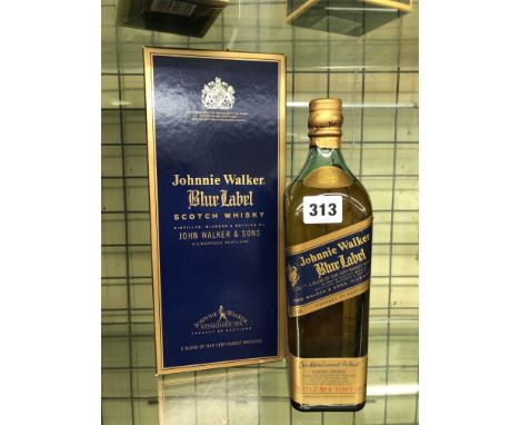 VINTAGE BOXED JOHNNIE WALKER BLUE LABEL SCOTCH WHISKY 75CL BOTTLE NO. K41897JW