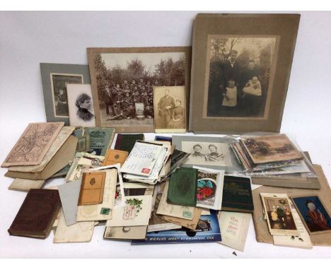 Assorted ephemera, including postcards, photographs, greetings cards, motorbike and automobile leaflets, Victorian and laterC
