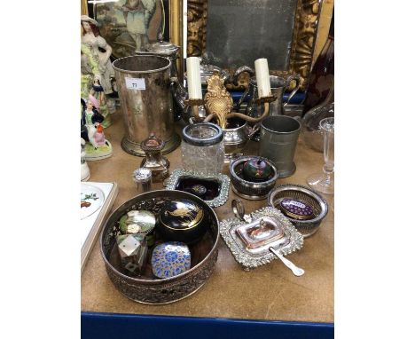 Mixed lot of silver plated items and sundries