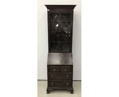 Mahogany bureau bookcase, 18th century with alterations H208, W71, D46cmCondition report: Item is solid and free from woodwor