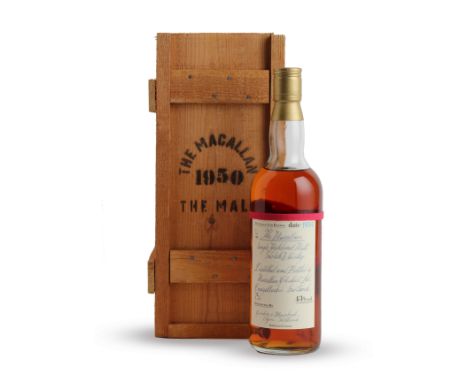  The Macallan-1950Distilled, bonded and bottled by The Macallan-Glenlivet Ltd. Distributed by Atkinson Baldwin &amp; Co. Ltd.