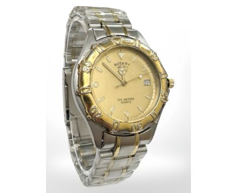 A Gentleman's stainless steel Rotary wristwatch in retail box 
