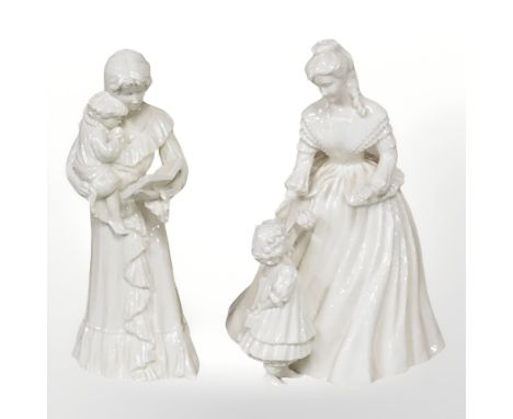 A Royal Worcester figure 'Mothering Sunday' from a limited edition of 9500, with certificate, and a further figure 'Once Upon