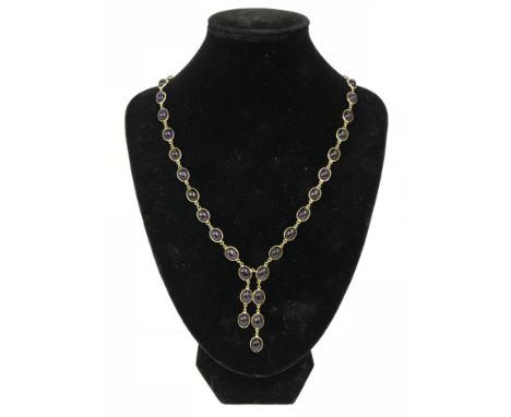 18CT GOLD AMETHYST NECKLACE