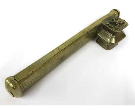 EARLY 19TC INKWELL WITH LORGNETTE SPECTACLES