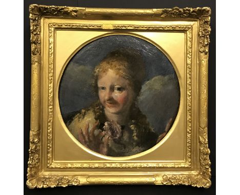 Circle of Jean Honore Fragonard 1732-1799 French. Oil on Panel. “Portrait of a Lady”. Measures 27cm x 29cm. Condition Report 