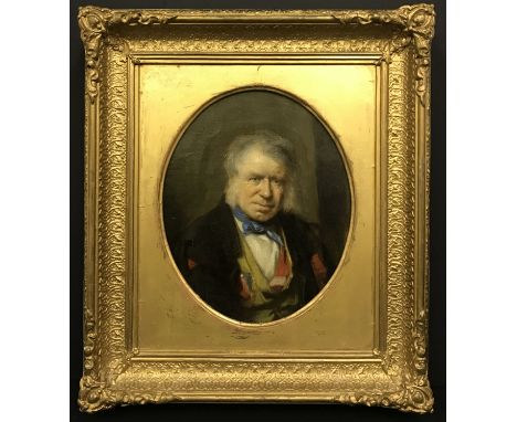 Samuel Gallimore 1835-1893. Oil on Canvas. “Portrait of A Gentleman”. Signed. Measures 19cm x 23cm. Condition Report - Very g