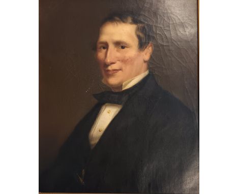19th Century Portrait of a Gentleman, oil on canvas, unsigned.[Frame66x56cm] 