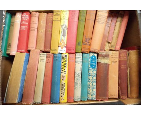 A Box of 33 vintage Books includes first editions.To include P. G Wodehouse, R. S. Surteres Ellery Queen, Compton Mackenzie a