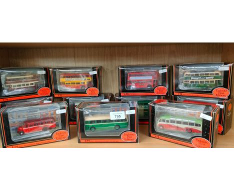 A Shelf of EFE Boxed bus models 