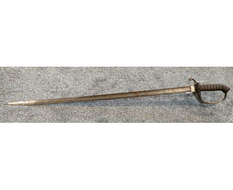 19th century Cavalry sword- Lanarkshire 1st Artillery Volunteers. Produced by Edwin Lyons Army Contractors- Engraved ornate b