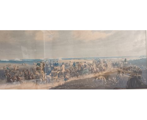 Antique coloured print 'Returning From Ascot Races' This print is most respectfully dedicated to the honourable The Earl Of C