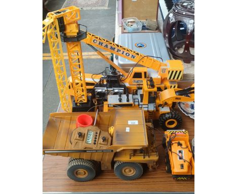 Selection of radio controlled construction vehicles 