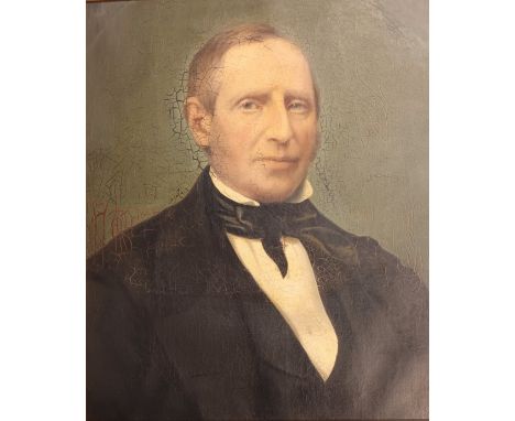 19th Century Portrait of Robert Fair, oil on canvas. Unsigned.[Frame 65x55cm] 